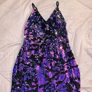 Black/Purple/Muti sequin Dress